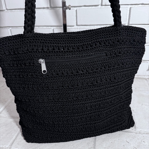Crocheted/knit black purse in like new condition - Picture 2 of 11